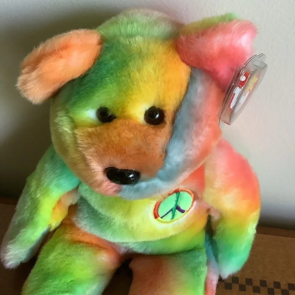 Vintage 1999 Ty 9” Plush Peace the Bear